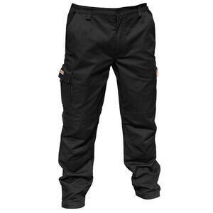 Result Mens Stretch Work Trousers / Pants (32 Inch Leg Length) / Black